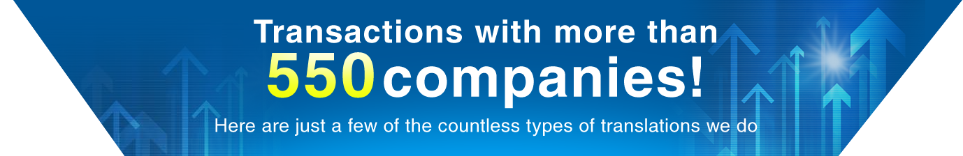 Transactions with more than 550 companies!